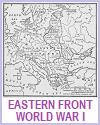 Map Eastern or Russian Front in World War I