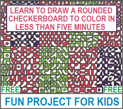 DIY: Make Your Own Rounded Checkerboard to Color - Instructions