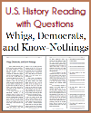 Whigs, Democrats, and Know-Nothings Reading with Questions
