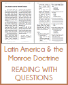 Latin America and the Monroe Doctrine Reading with Questions