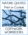 Nature Quotes Copywork Workbooks