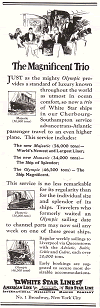 White Star Line Advertisement of 1922