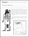 Ancient Assyria Map Work Coloring Page