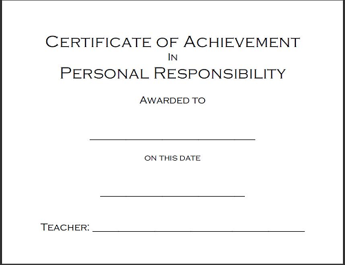 Character and Other Award Certificates