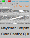 Mayflower Compact Cloze Reading Quiz