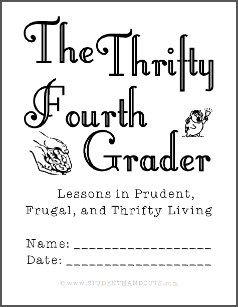 Thrifty Fourth-Grader Workbook - Free to print (PDF file).