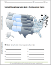 Northeastern United States Map Identification Worksheet