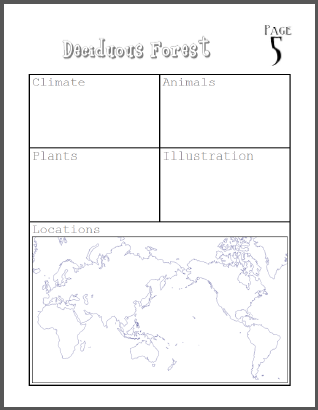 "My Book about Biomes" Project - Complete instructions and rubric (PDF file).