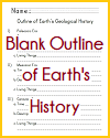 Blank Outline of Earth's Geological History