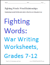 Vocabulary Worksheets for Writing about War