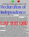 Declaration of Independence (1776) First Paragraph Gap Text Quiz Game