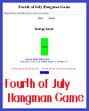 Fourth of July Interactive Hangman Game
