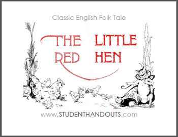 The Little Red Hen eBook with Worksheets - Free to print (PDF files).