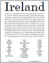 Ireland Word Search Puzzle