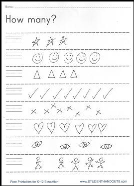 How many? DIY Counting Worksheet - Free to print (PDF file).