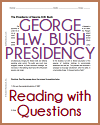 Presidency of George H.W. Bush Reading with Questions