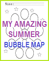 My Amazing Summer Bubble Map Worksheet
