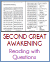 Second Great Awakening Reading with Questions