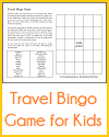 Travel Bingo Game for Kids