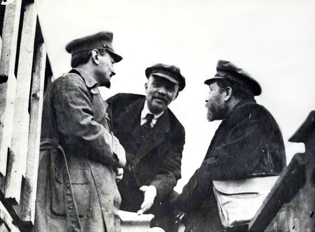 Trotsky, Lenin, and Kamenev - 1919 Russian Communist Party Congress