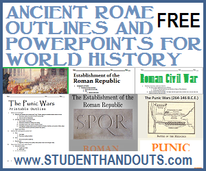 Free Ancient Rome Outlines and PowerPoints for High School World History - Include Guided Student Notes