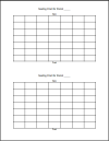 Free blank printable seating chart with room for two classes.