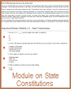 State Constitutions Learning Module for United States History