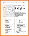 Belgium Map Worksheet