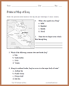 Iraq Political Map Worksheet for World Geography