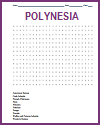 Polynesia Word Search Puzzle