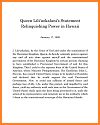 Queen Liliuokalani's Abdication Statement