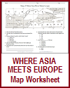 Where Asia Meets Europe Map Worksheet