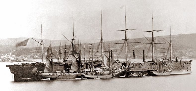 SS Great Eastern Laying Cable in 1866