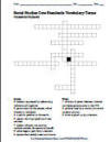 Social Studies Core Standards Vocabulary Terms Crossword Puzzle 1