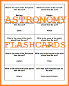 Astronomy Question Game Cards