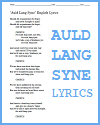 Auld Lang Syne Song Lyrics - Happy New Year