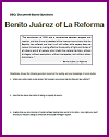 Benito Juarez La Reforma DBQ Worksheet