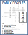 Early Peoples Crossword Puzzle Worksheet