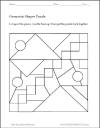 Geometric Shapes Printable Puzzle