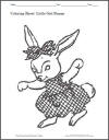 Little Girl Easter Bunny Coloring Page