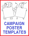 Free Printable Campaign Poster Templates - Democratic Party Donkey and Republican Party Elephant