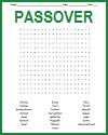 Passover Word Search Puzzle