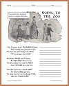 "Going to the Zoo" Unscramble the Poem Worksheet
