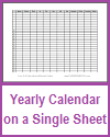 One-Year Calendar on One Sheet