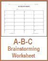 ABC Brainstorming Worksheet