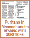Puritans in Massachusetts Reading with Questions