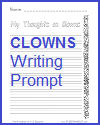 My Thoughts on Clowns Printable Writing Prompt for Lower Elementary