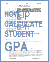 Printable Instructions for Calculating Student GPA (Grade Point Average)