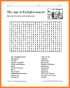 The Age of Enlightenment Word Search Puzzle