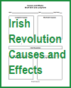 Irish Revolution Causes and Effects Chart Worksheet